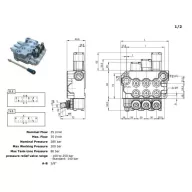 Distribuitor hidraulic FM35/5 3/8" 5P DDDDD
