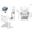 Distribuitor hidraulic FM35/6 3/8" 6P DDDDDD