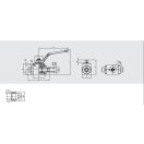 Robinet cu bilă hidraulic cu 2 căi 8L cu filet exterior