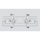 Supapă de frână overcenter dublă OM VBCD 3/8" DE-A