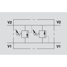 Supapă de limitare a presiunii dublă OM VAU 3/8"
