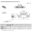 Supapă de sens dublă pilotată hidraulică 3/8"